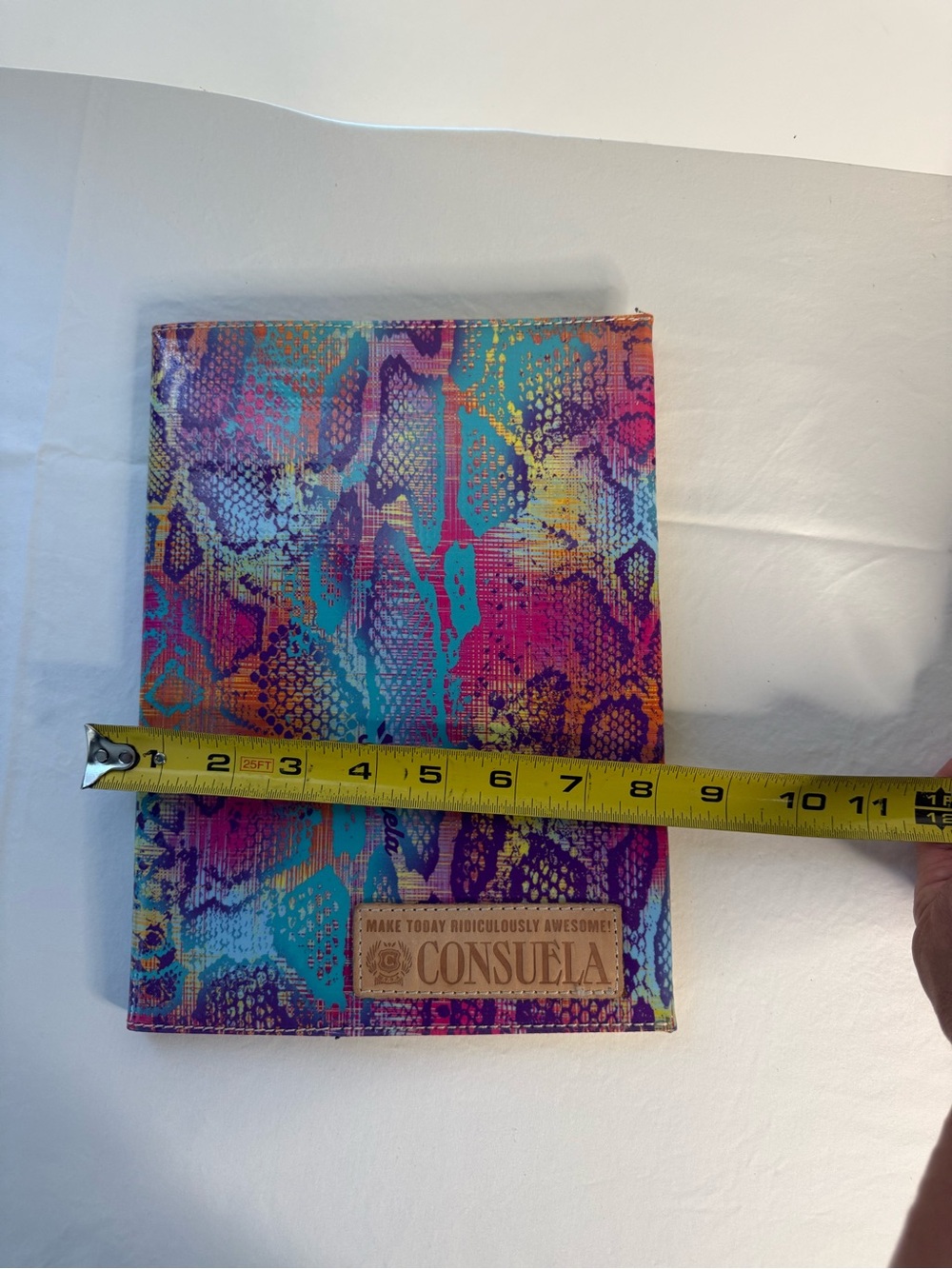 Consuela Vibrant Multicolor Snake-Print Cover in Turquoise, Fuchsia & Yellow - Picture 6 of 7